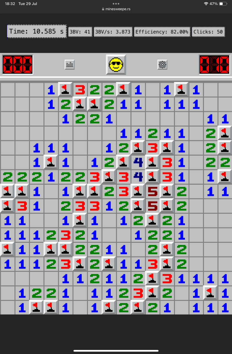 A time of 10.585 seconds on intermediate level.